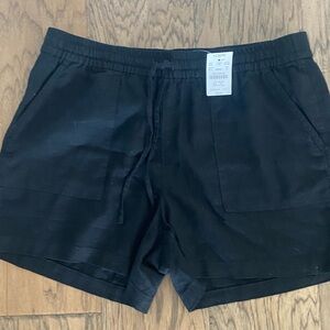 New J. Crew Black Drawstring Relaxed Fit Light Weight Shorts Style BY442